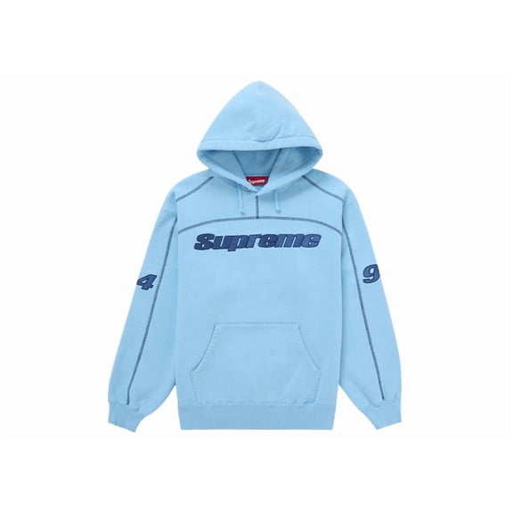 Supreme Men's Overlock Hooded Sweatshirt Light Blue, from StockX