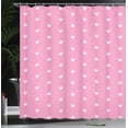 thumbnail image 3 of Ambesonne Royal Shower Curtain, Oversimplified Crowns Pattern, 69"Wx70"L, Soft Pink White and Grey, 3 of 4