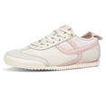 thumbnail image 2 of LUCKY STEP Retro Thin Sole Fashion Sneakers Lightweight Casual Shoes,Beige&Pink,Womens, 2 of 6