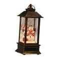 thumbnail image 1 of Lighted Christmas Snow Globe Lantern Crafts Desktop Statue Table Centerpiece for Snowman, 1 of 8