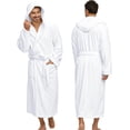 thumbnail image 1 of Men's Bathrobe with Hood, Soft Long Towel Robe for Men - Super Absorbent Quick Dry yet Warm, 1 of 5