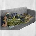 thumbnail image 6 of Grape Soft Flannel Fleece Blanket, Rows of Wine Fruits in Tuscany Italy Organic Natural Harvest Countryside, Cozy Plush for Indoor and Outdoor Use, 70" x 90", Avocado Green Ceil Blue, by Ambesonne, 6 of 6