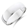 thumbnail image 2 of Pompeii 14K White Gold 7mm Plain Mens Wedding Band Ring (,), 2 of 5