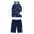 thumbnail image 1 of GYRATEDREAM Boys Swimsuit Rash Guard Toddler Kids Long Sleeve Shark Two Piece 2-10 Years, 1 of 2