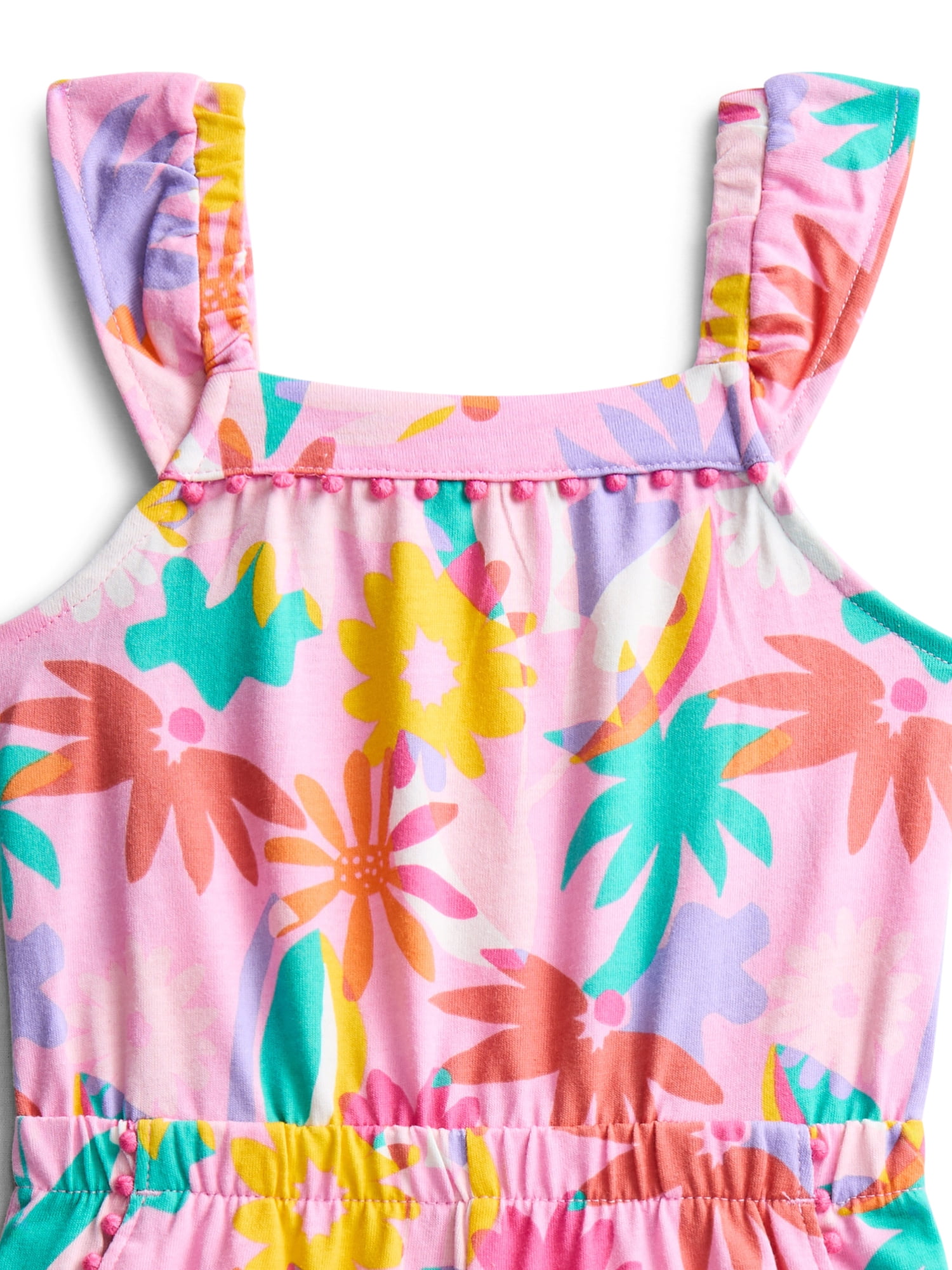 Wonder Nation Toddler Girls Ruffle-Strap Romper, Sizes 12M–5T