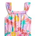 thumbnail image 2 of Wonder Nation Toddler Girls Ruffle-Strap Romper, Sizes 12M–5T, 2 of 3