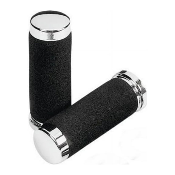Parts Unlimited 1" Cruiser Black Twist Throttle Handlebar Grips (1806-10-016)