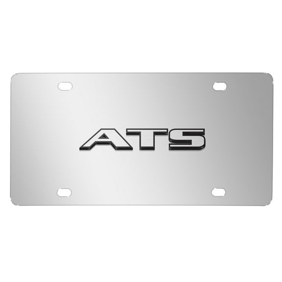 Cadillac ATS 3D Nameplate Mirror Chrome Stainless Steel License Plate