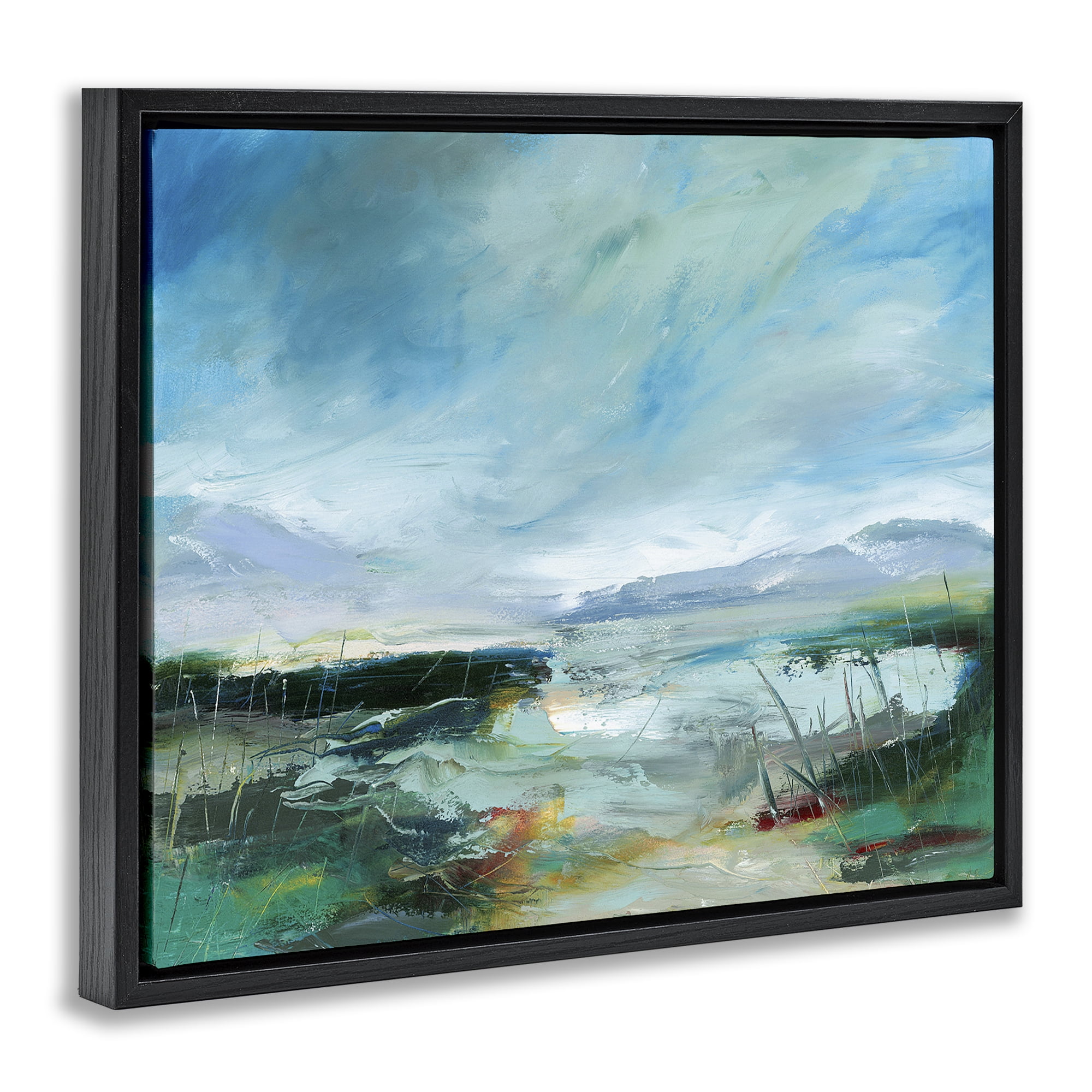 Stupell Industries Days By The Loch Black Framed Floater Canvas Wall Art, design by Lesley Birch