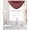 Red, variant on Olive Green Striped Sheer Waterfall Valance Curtains for Window, Vintage Stripes Ombre Rod Pocket Sheer Topper Swag Curtains for Living Room, Kitchen 38.5"W x 47.2"L, 2 Panels