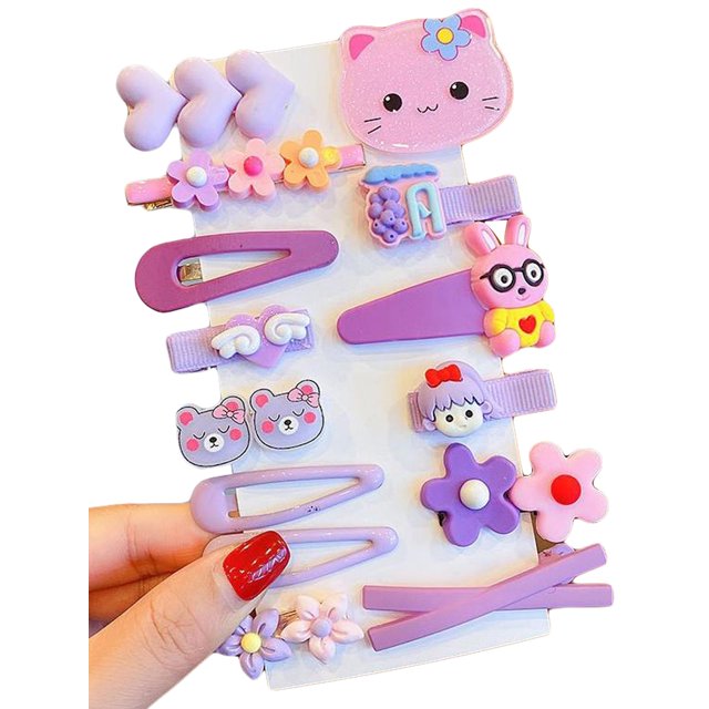 Ma&Baby 14Piece Children Girls Hair Clips Set Cute Cartoon Hairpins