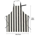 thumbnail image 2 of Kdxio Black And White Thick Stripes Apron with Pockets Adjustable Kitchen Aprons for Men Women Waterproof Aprons for Cooking,Drawing,Crafting, Baking Household Cleaning, 2 of 5