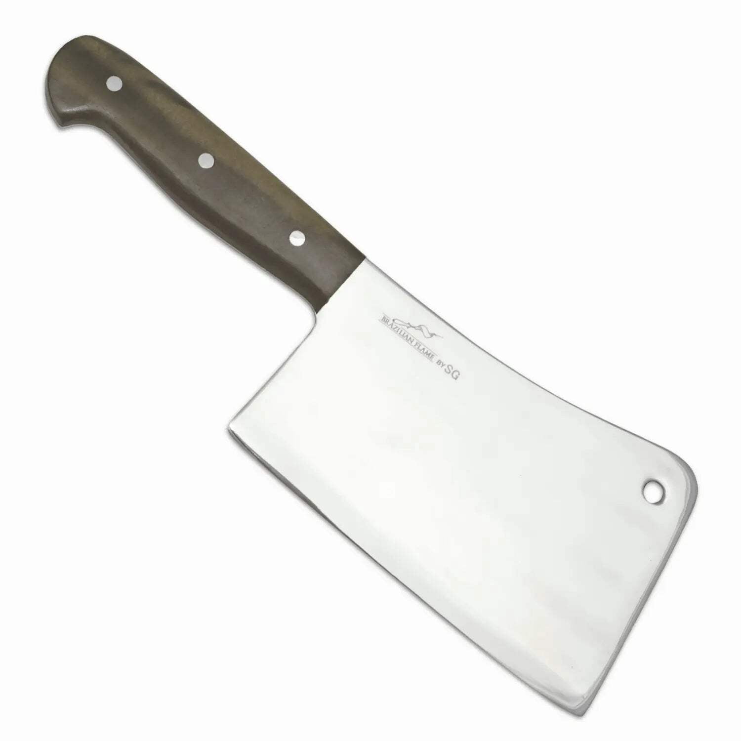 Brazilian Flame Chef Butcher 10-inch Stainless Steel Knife with Full Tang Handle