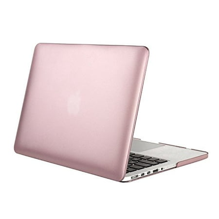 Mosiso Plastic Hard Case Cover Only for MacBook Pro 13 Inch with Retina Display No CD-Rom (A1502/A1425), Rose