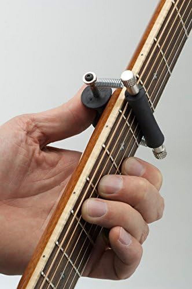 Guitar capo, electric guitar, folk guitar, acoustic guitar, sliding capo, scrolling capo, practical guitar