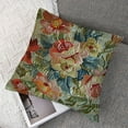 thumbnail image 7 of Luxuty Natural Silk Hand Woven Roses Bouquet Aubusson Pillow Cushion Cover, 7 of 7