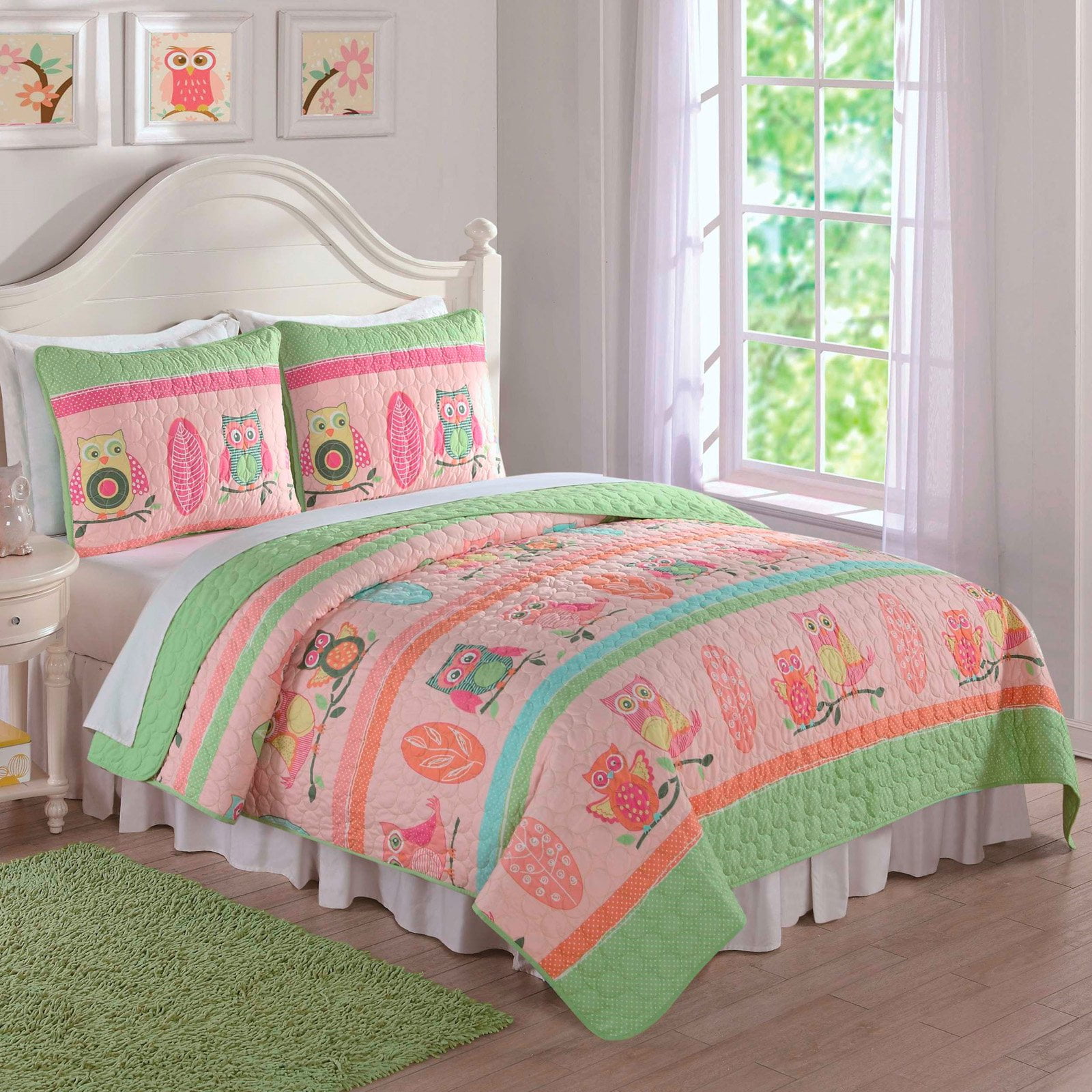 Owl Stripe Bedding Quilt Set Com
