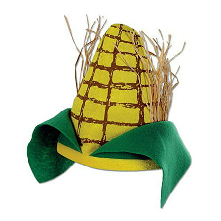 Adult Yellow Corn Cob Plush Novelty Hat
