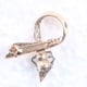 thumbnail image 4 of 2 Piezas de Aleación de Zinc con Cuello , Pin de Solapa, Broche con Estampado de Pata, Insignia de Concienciación sobre El Cáncer de Animales Plata, 4 of 8