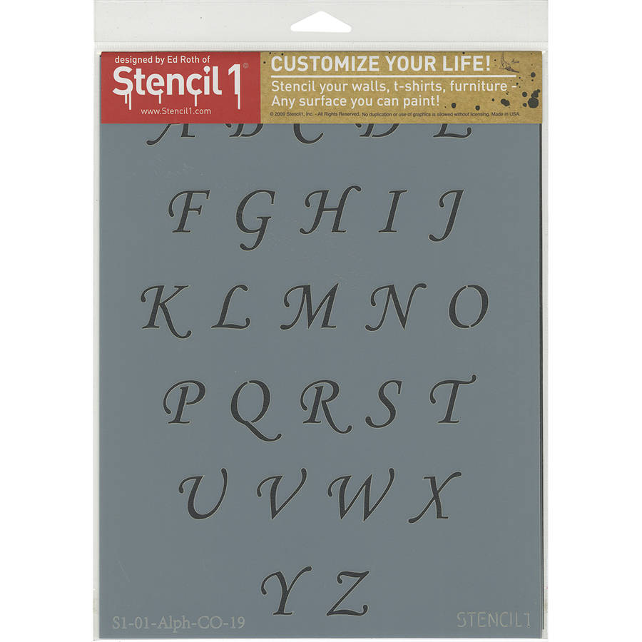 Stencil1 8.5" x 11" Alphabet Stencil