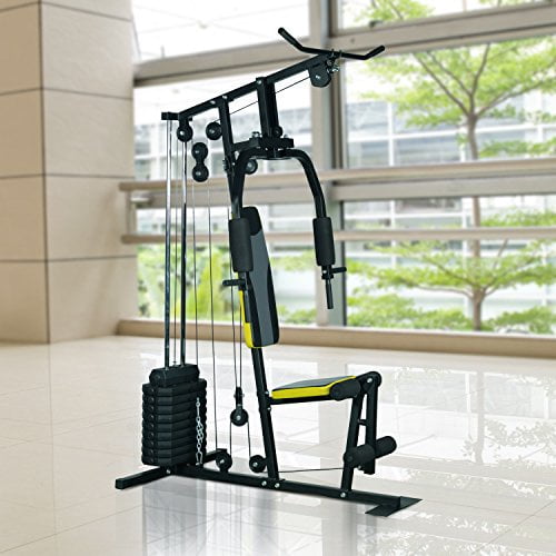 Soozier 100 lb Stack Home Gym Exercise Equipment Machine by Aosom LLC