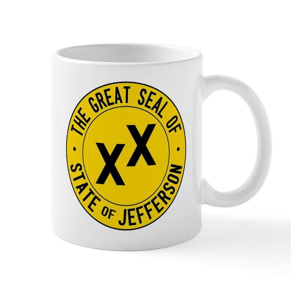 CafePress - State Of Jefferson Flag Mug - 11 oz Ceramic Mug - Novelty Coffee Tea Cup