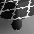 thumbnail image 3 of Black and White Geometric Lattice Pattern Rectangle Tablecloth 60"x84",Waterproof Polyester Rectangle Table Cloth, Wipeable Spillproof Polyester Tablecloth for Dining, Camping, Indoor and Outdoor, 3 of 5