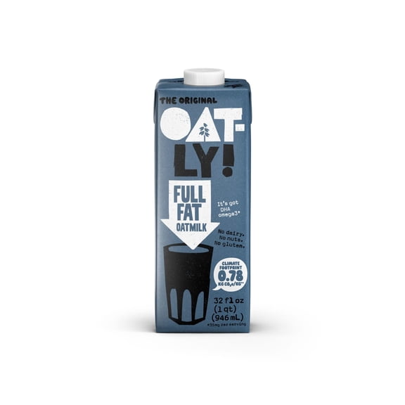 Oatly Full Fat Oatmilk, Ambient Dairy-Free Milk, 32 fl oz Shelf-Stable Carton