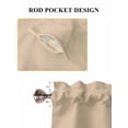thumbnail image 6 of Khaki Solid Color Living Room Curtains 2 Panel, Aesthetics Contemporary Luxury Cafe Window Treatment, Extra Long Farmhouse Bedroom Bathroom Kitchen Curtains Drapes 104"x72", 6 of 6