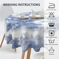 thumbnail image 4 of Classic 18th Century French Blue Toile Round Tablecloth 60 Inch Washable Reusable Decoration Table Cover for Kitchen Party, 4 of 5
