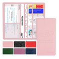 thumbnail image 1 of Portadocumentos para auto Valardoh de cuero PU premium rosa, 1 of 7