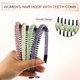 thumbnail image 4 of Unique Bargains 4pcs Diadema con Peine de Dientes Diadema con Peine para Mujeres Rosa Púrpura Verde Claro Beige, 4 of 7