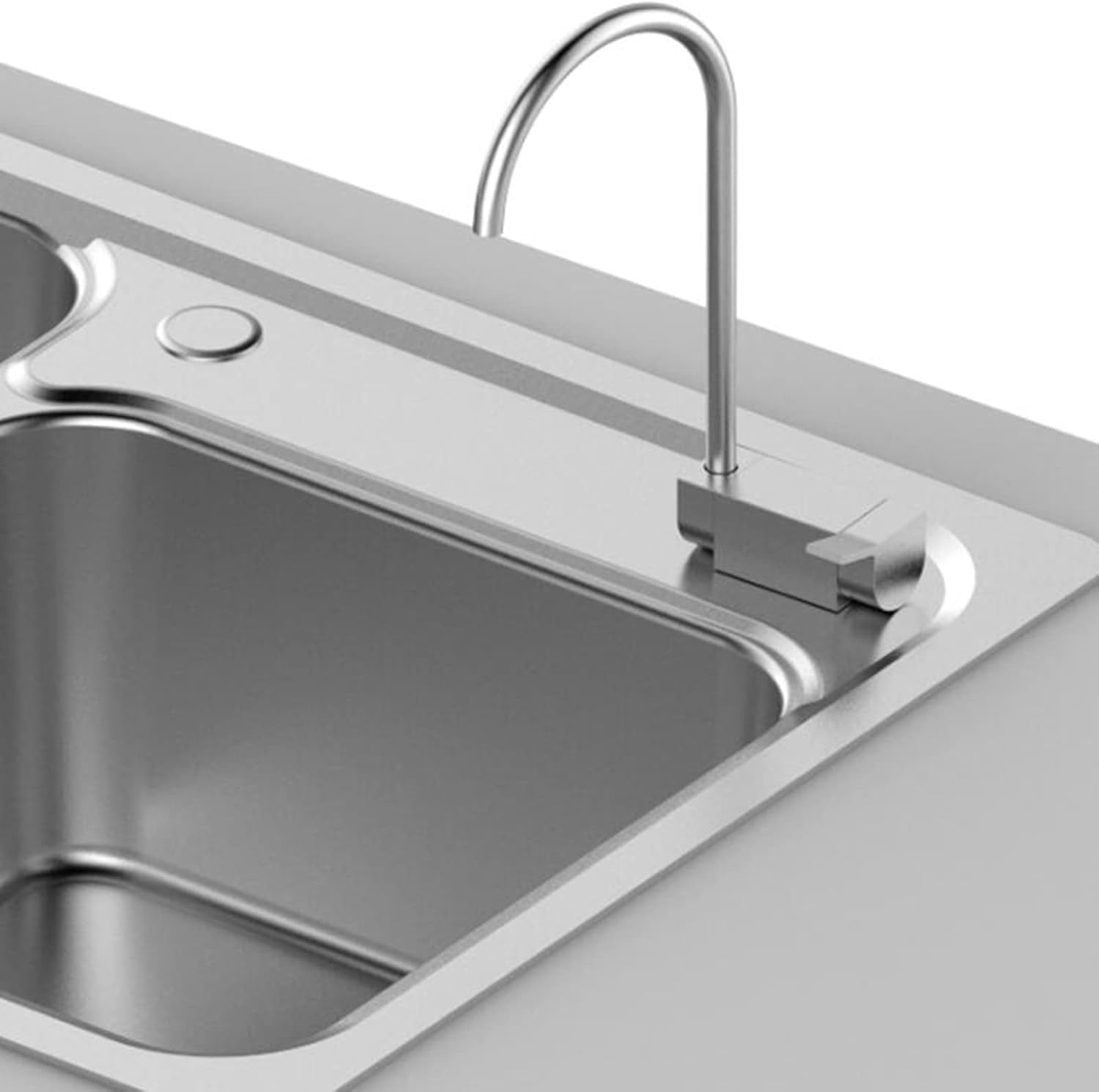 Kitchen Drinking Water Tap Folding Cooling Only Stainless Steel Kitchen Water Filter Faucet Brushed