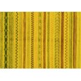 thumbnail image 1 of Ahgly Company Machine Washable Indoor Rectangle Abstract Yellow Modern Area Rugs, 2' x 3', 1 of 4