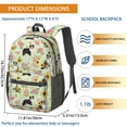 thumbnail image 3 of Border Collie and Sunflower Green 17" School Backpacks for Teens,Waterproof Oxford Fabric,S-Shape Padded Straps for School,Travel,Hiking,Camping, 3 of 6