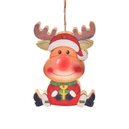 

Christmas Decorations Home Decor Fjofpr Christmas Tree Shape Santa Elk Snowman Pattern Wooden Christmas Decoration Night Lights