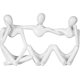 thumbnail image 1 of Thinker Statue Gold Decor Abstract Art Sculpture, Golden Resin Collectible Figurines for Home Living Room Office Shelf Decoration (Conjoined Body-Whit, 1 of 4