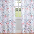 thumbnail image 5 of Fragrantex Multi Floral  Sheer Curtains 63 inch Length Watercolor Flower Linen Bedroom window Curtains, Rod Pocket, 2 Panels, 5 of 6