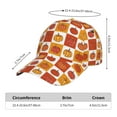thumbnail image 3 of Baseball Cap, Pumpkin Plaid Trucker Hats Women Dad Hat for Workouts - Baseball hat Adjustable Size, 3 of 7