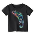 thumbnail image 1 of PMVFHDE T-Shirts Graphiques pour Garçons T-Shirt d'Été à Col Rond Imprimé Manches Courtes Noir, 12-13 Ans, 1 of 4