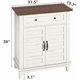 thumbnail image 2 of Gabinete de Almacenamiento Rústico de 31.5 Pulgadas con 3 Estantes Ajustables, Organizador Estilo Campestre con Puertas de Listones, Impermeable para Cocina, 2 of 6