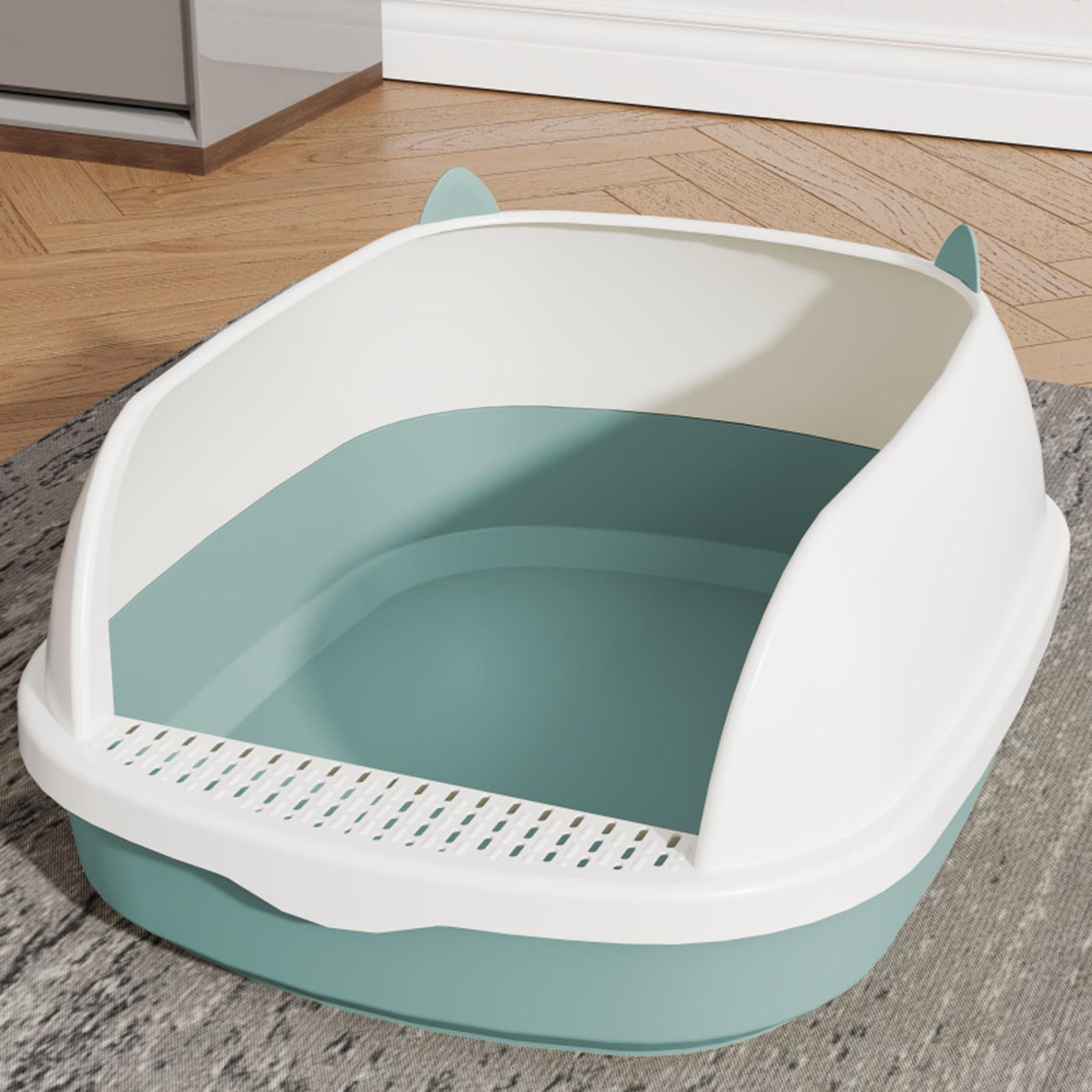 Bunblic High Sided Cat Pet Litter Tray Sandbox Deep Loo With Sifting Litter Pedal Pan Cat Potty Toilet Cat Bedpan For Kitty Rabbit S Other Multi