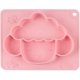 thumbnail image 1 of Silicone Divided Toddler Plates - Fun Lamb Shape Plate With Built-in Placemat Compatible Toddlers - Baby Boys Girls Feeding Mat (pink), 1 of 3