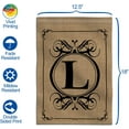 thumbnail image 4 of Anley Classic Monogram Letter L Garden Flag, Double Sided Family Last Name Initial Yard Flags 18 x 12.5 Inch, 4 of 6