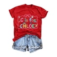 thumbnail image 5 of School Uniform Tshirts Girls Printed Crewneck T Shirt Short Sleeve Loose Fit Top Girls Tshirts Red 8-9 Years, 5 of 5