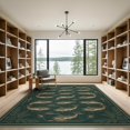 thumbnail image 2 of ODIKA 9'x12' Washable Area Rug Non-Slip, Chair-Friendly Fish Vintage Trout Lure Cabin Border Theme Bass Angler Fishing Flowing Dynamic for Dining Room, Basement, Large Office, 2 of 7
