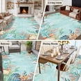 thumbnail image 5 of 5'x7' Area Rugs, Blue Coastal Indoor Outdoor Area Rug for Living Room Bedroom, Summer Nautical Beach Coral Starfish Washable Bathroom Rugs Kitchen Floor Carpet Mats Home Decor Aesthetic, 5 of 8