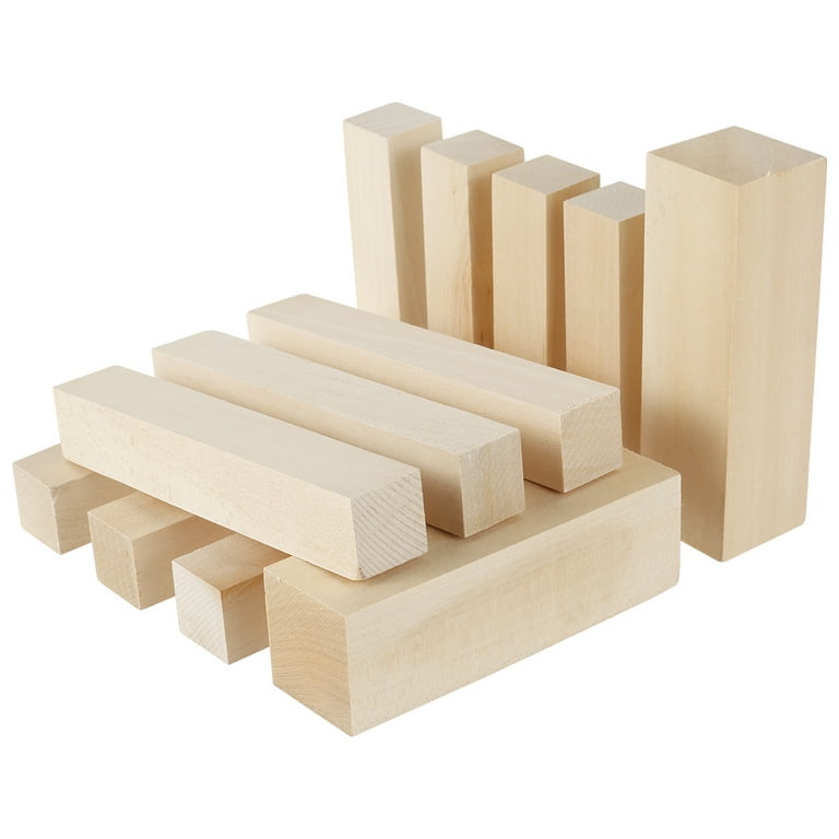 Basswood Carving Blocks,Wood Carving Blocks - Large Beginner's Premium Wood Carving/Whittling Kit, Suitable for Beginner to Expert - 12 Pcs, Size