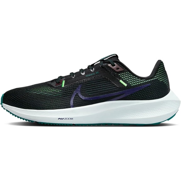 Nike Men's Pegasus 40 Running Shoes Black Burgundy Crush Geode Teal, 10.5