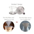 thumbnail image 4 of Lubelski Stainless Steel Home Coffee Filter Reusable Pour Over Dripper Non-slip Strainer, 4 of 7